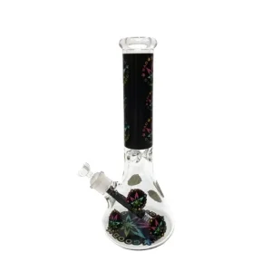 14″ 7mm Good Bad Weed Design Exclusive License Glass Bong