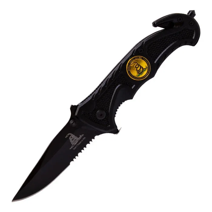 8" Detailed Snake Print Design Pocket Knife