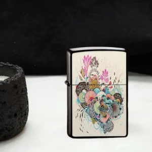 Artistic Floral Pattern Refillable Lighter Shell