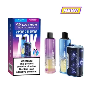 Blue Razz Ice &amp; Blackberry Blueberry - Lost Mary Nera Fullview 70k Disposable Vape Kit