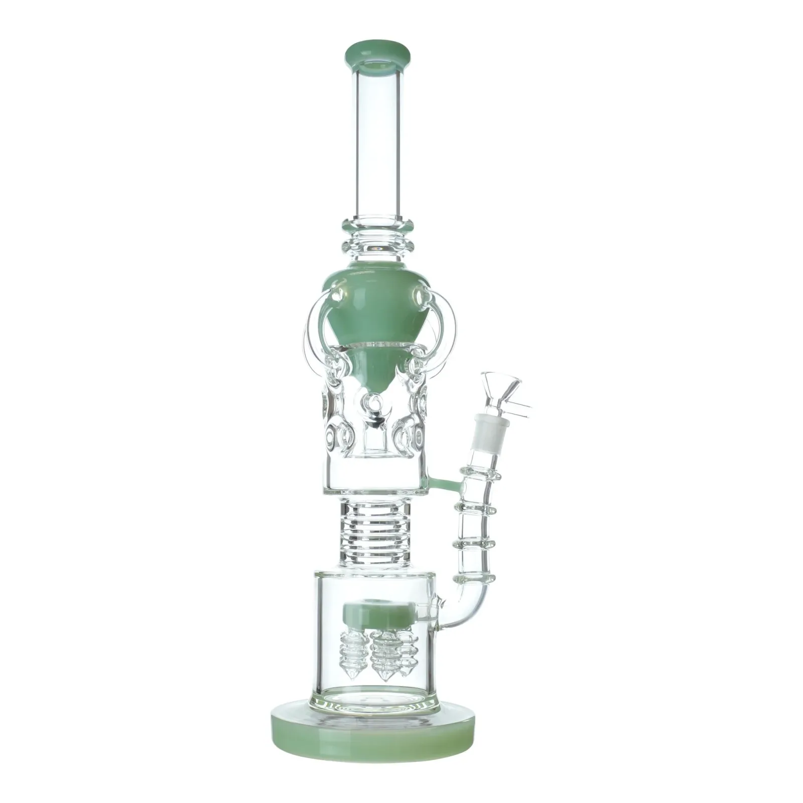 Colored Cone Recycler Bong - 17in - Image 2