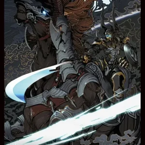 Ensky MTG Final Fantasy Card Sleeves Woodblock Odin Size 67x92