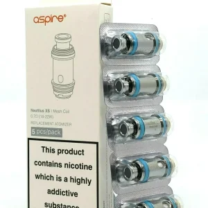 Genuine Aspire Nautilus XS 0.7Ω Mesh Replacement Coils Head Pack of 5x