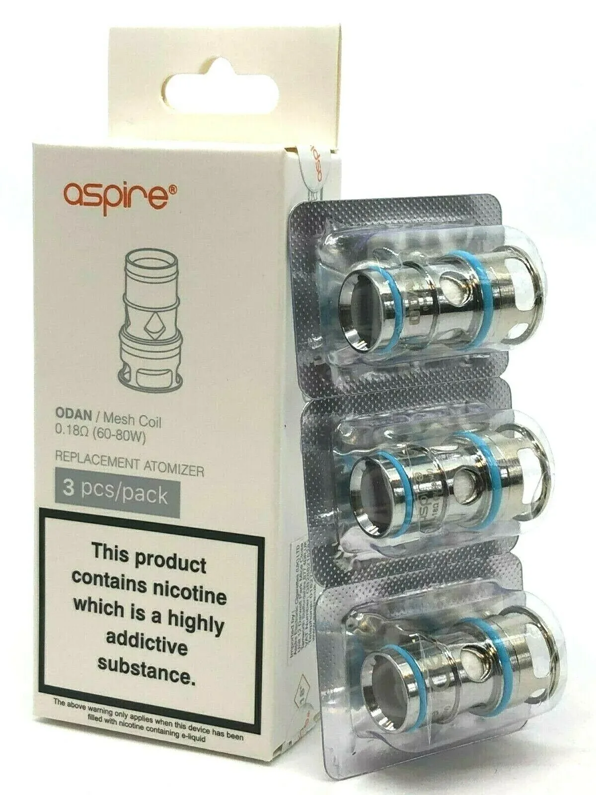 Genuine Aspire ODAN Mesh 0.2Ω, 0.3Ω & 0.18Ω Replacement Coil Atomizer Head - Image 2