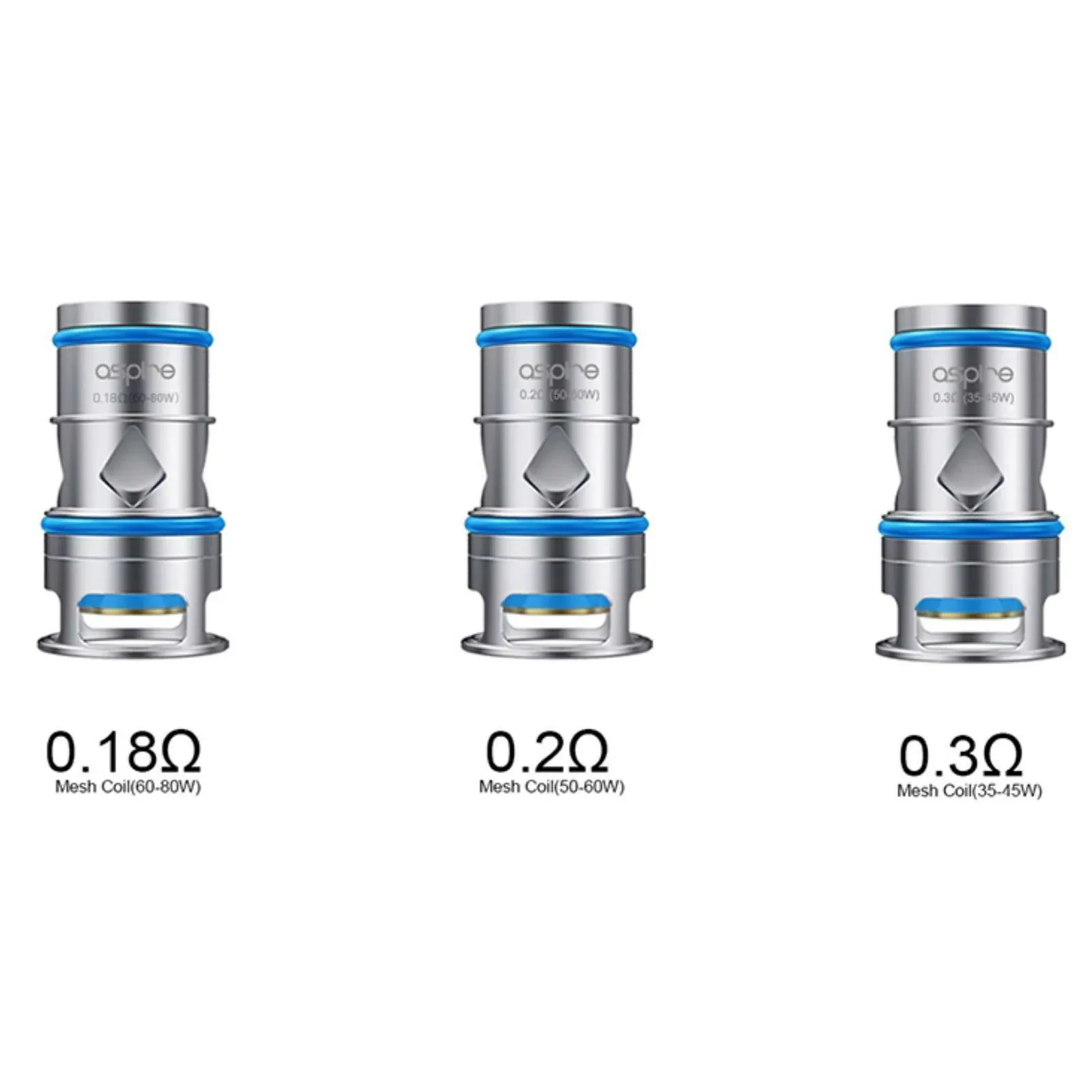 Genuine Aspire ODAN Mesh 0.2Ω, 0.3Ω & 0.18Ω Replacement Coil Atomizer Head