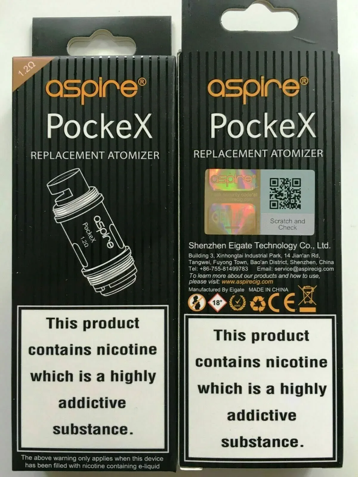 Genuine Aspire Pockex Coils 1.2Ohm & 0.6ohm | 5x Pack | Replacement Coils Head - Image 2