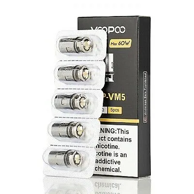 Genuine VooPoo VINCI PnP Mesh Coil VM5 0.2ohm 40–60W Pack of 5x Replacement Coil - Image 2