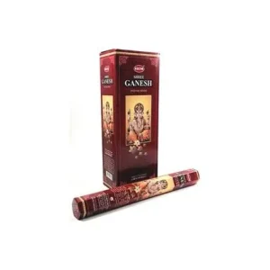 HEM Ganesh 9″ Incense Sticks – Hex Box (20g)