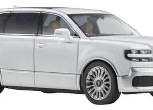 Kyosho 1/43 Toyota Century Hakkaku White Silver Model with Brown Interior