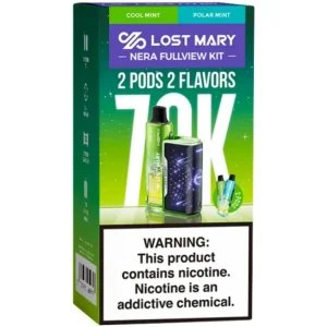 Lost Mary Nera Fullview 70K Kit: Cool Mint and Polar Mint