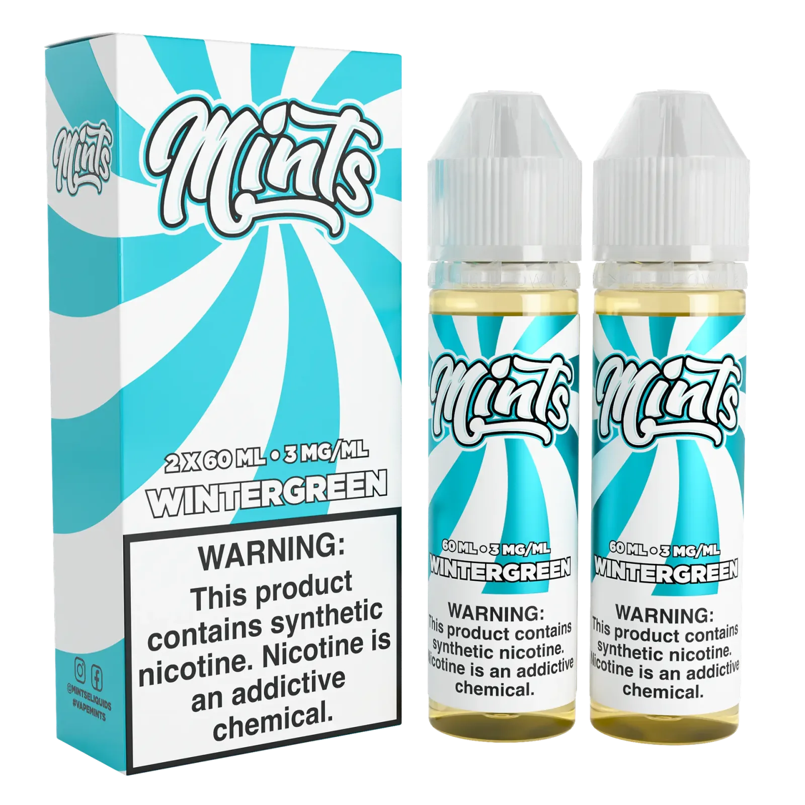 Mints Vape Co – Wintergreen – 120ML E-Liquid (Twin 60ML Pack)