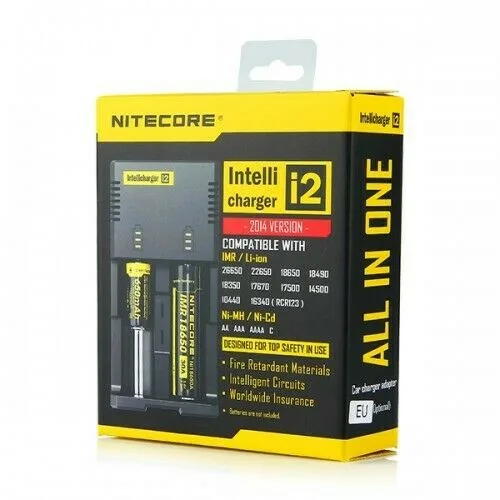 Nitecore i2 Charger NEW I2 Intellicharge 18650-26650-20700-16340 Battery UK Plug - Image 2