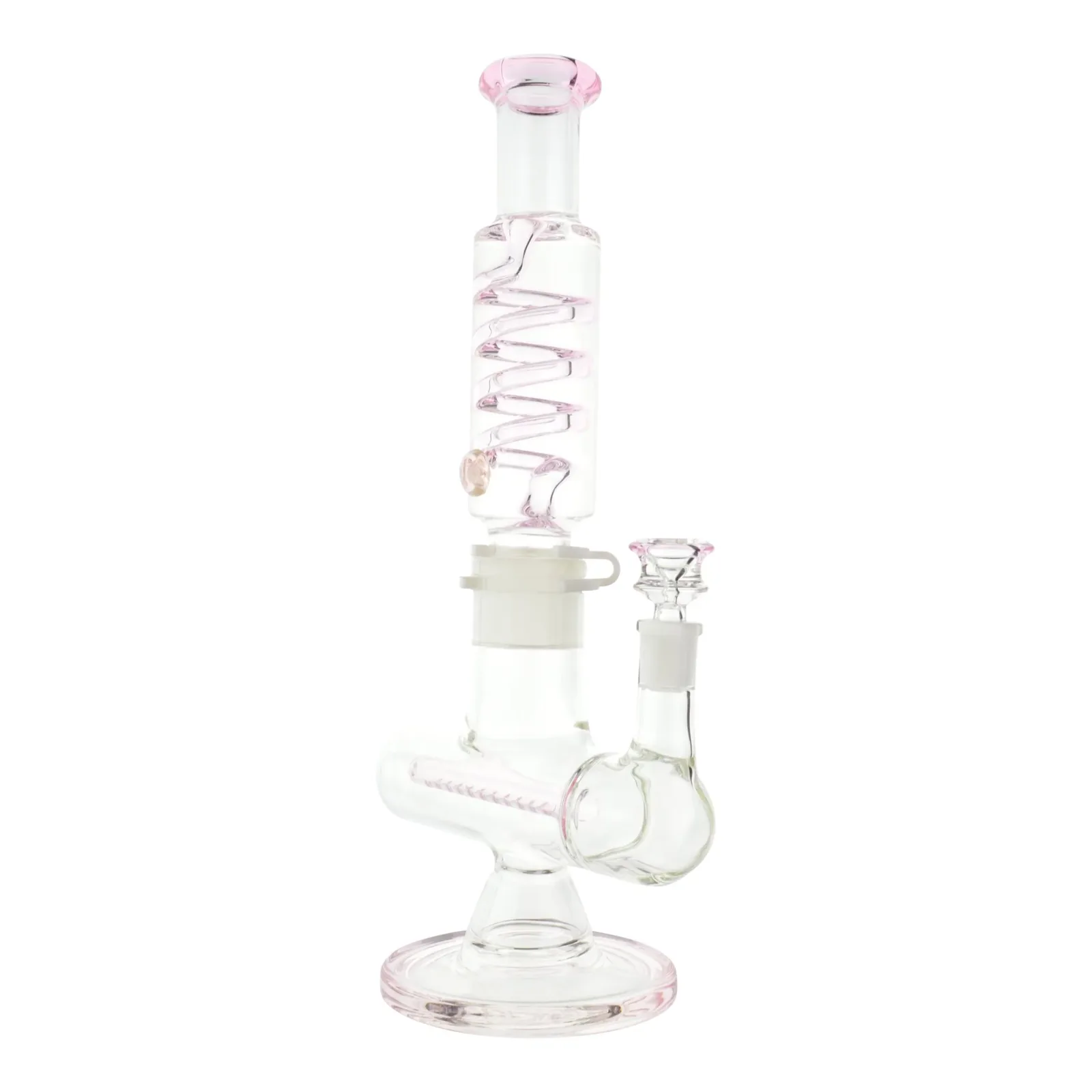 Pink Coil Inline Perc Rig - 14in - Image 2