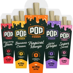 POP CONES- KING SIZE- UNBLEACHED