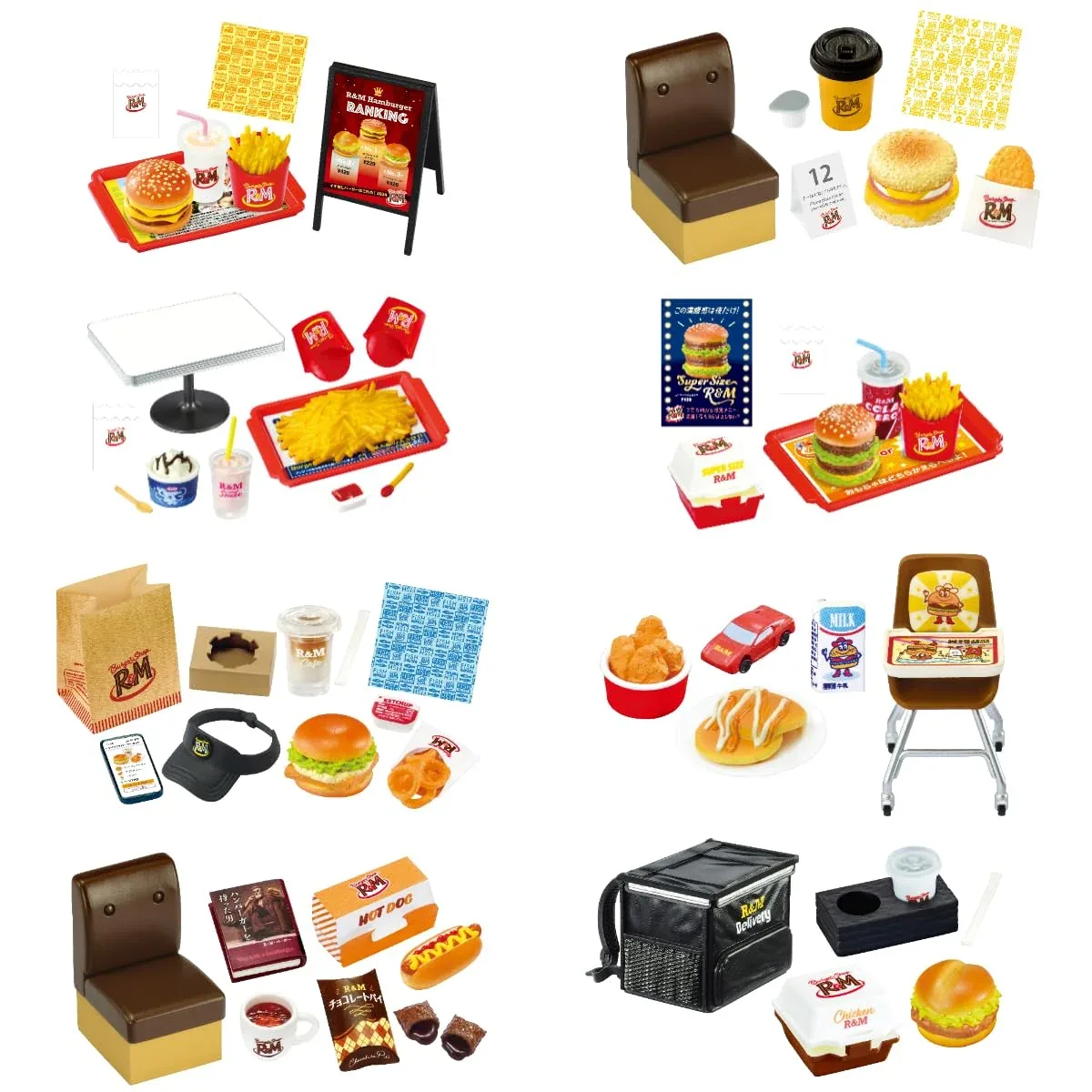 Re-Ment Petit Sample Burger Shop Complete Figure Set Japan Official Release