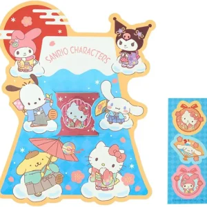 Sanrio Characters Pouch with Stickers Cute and Durable Sanrio 093726