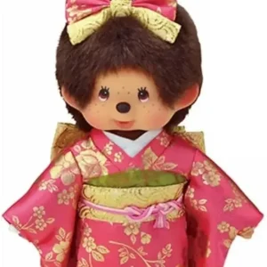 Sekiguchi Monchichi Girl Furisode Japanese Kimono Plush Doll