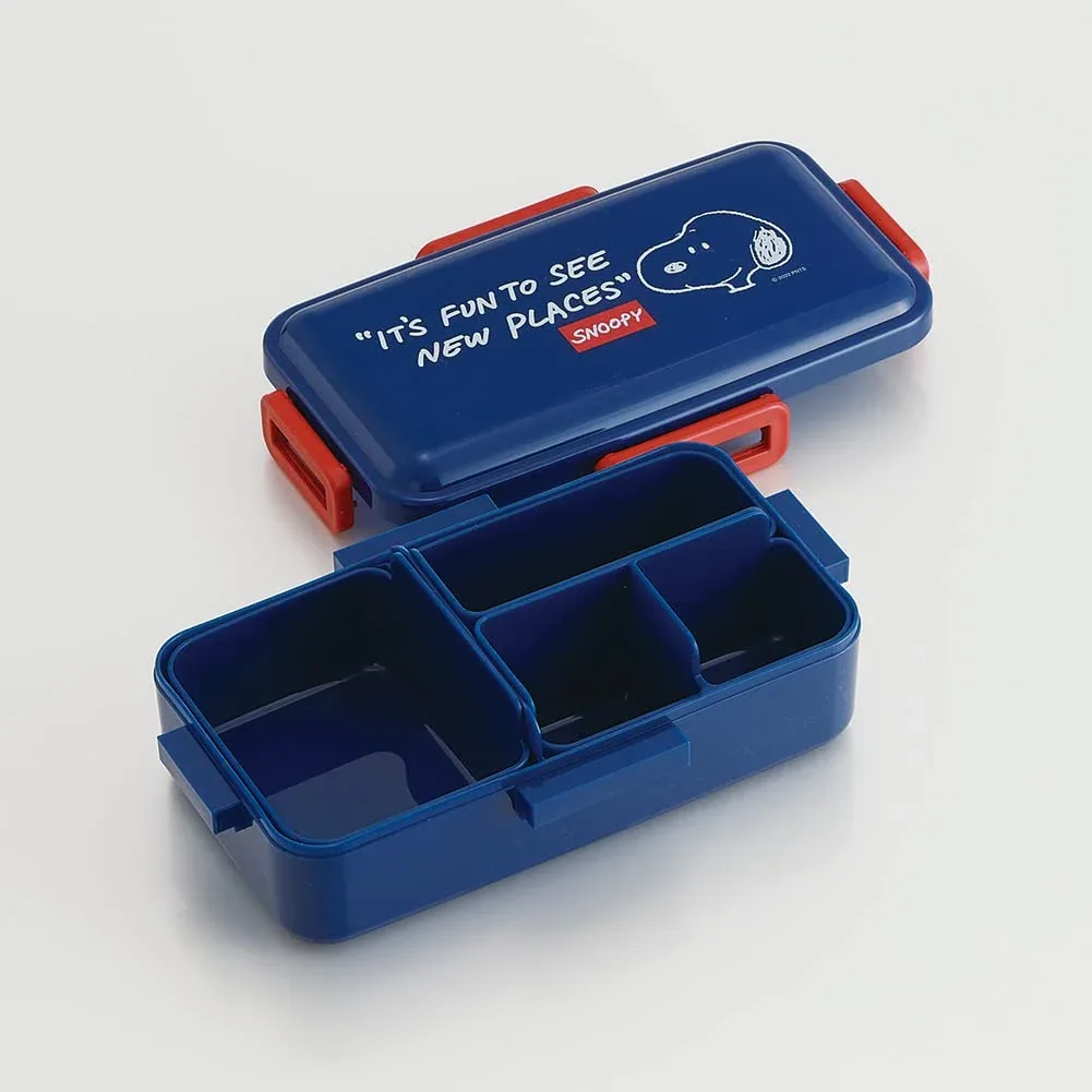 Skater Bento Box Shokado Snoopy Navy 830mL Antibacterial Large Capacity L - Image 2