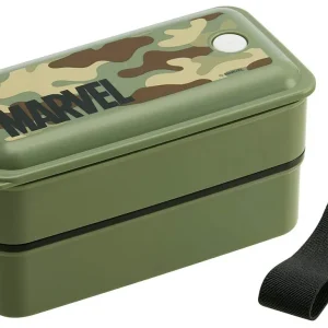 Skater Lunch Box 2-Tier 850Ml Silver Ion Antibacterial Marvel Design