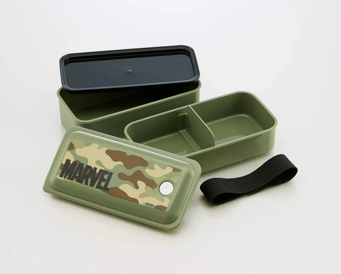 Skater Lunch Box 2-Tier 850Ml Silver Ion Antibacterial Marvel Design - Image 2