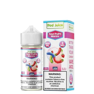 Sour Fruity Worms Pod Juice 100mL