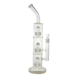 Triple Matrix Chamber Bong - 15 inches percolator bong