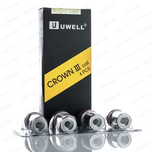 Uwell Crown III Coils 0.25Ω OR 0.4Ω OR 0.5Ω Pack of 4x Vape Replacement Coils - Image 2