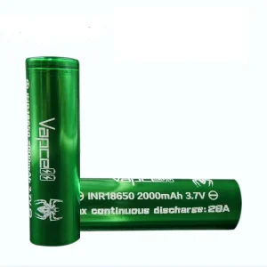 Vapcell INR 18650 Battery 3.7V 28A 2000mAh 1pc - Eleaf Official Store