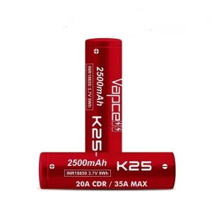 Vapcell K25 18650 Battery 3.7V 35A 1pc - Eleaf Official Store