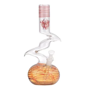 Xtreme - 12″ Swirl Base Zig Zag Glass Bong