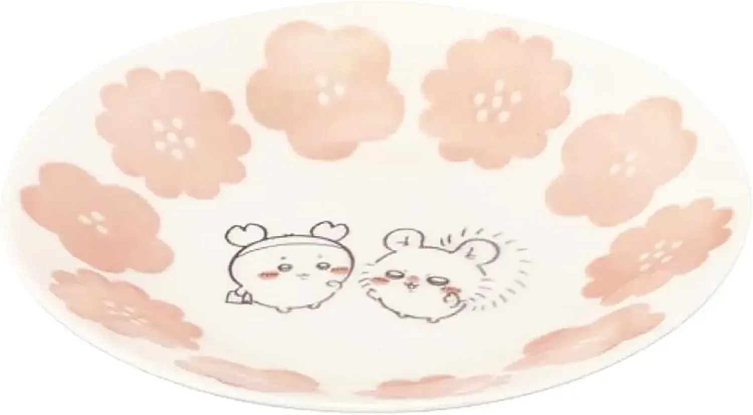 Yamaka Chiiwaa Character Ceramic Plate Pink 13.5cm Microwave - Image 2