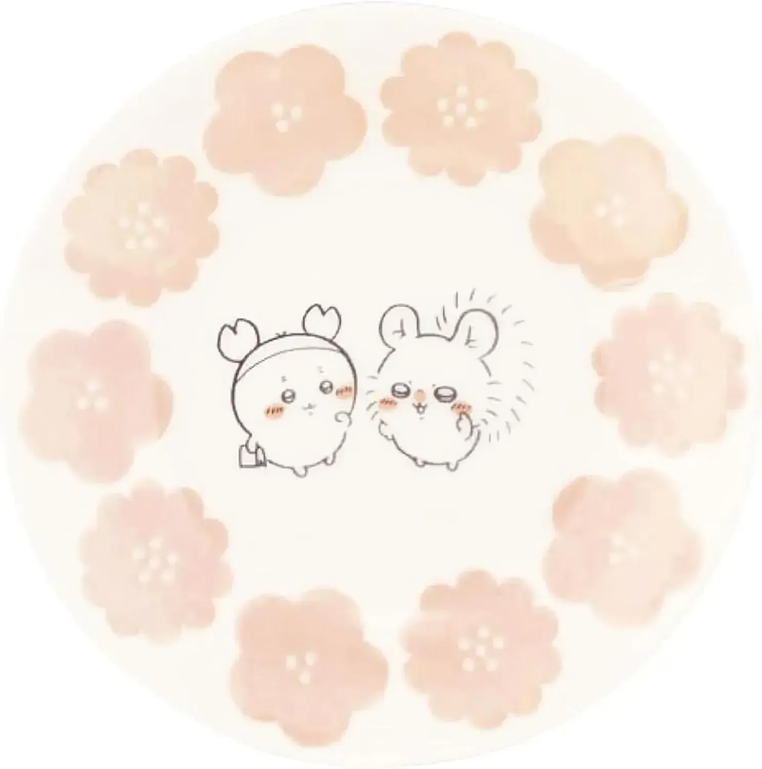 Yamaka Chiiwaa Character Ceramic Plate Pink 13.5cm Microwave